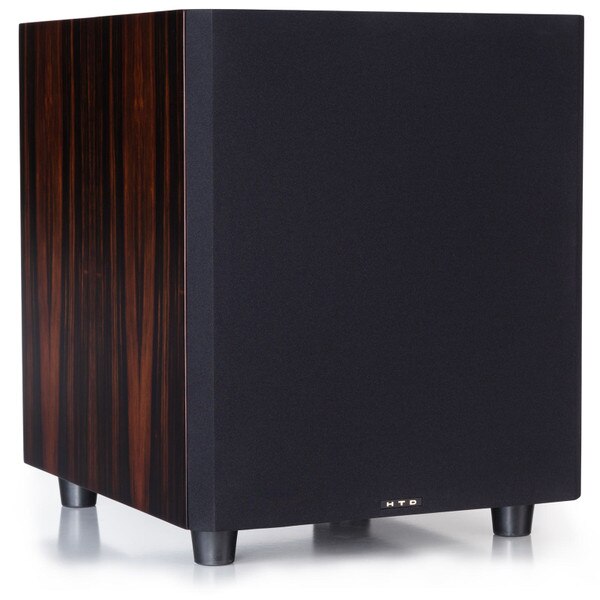Level Three Powered Subwoofer - Macassar Ebony - front - with Grille